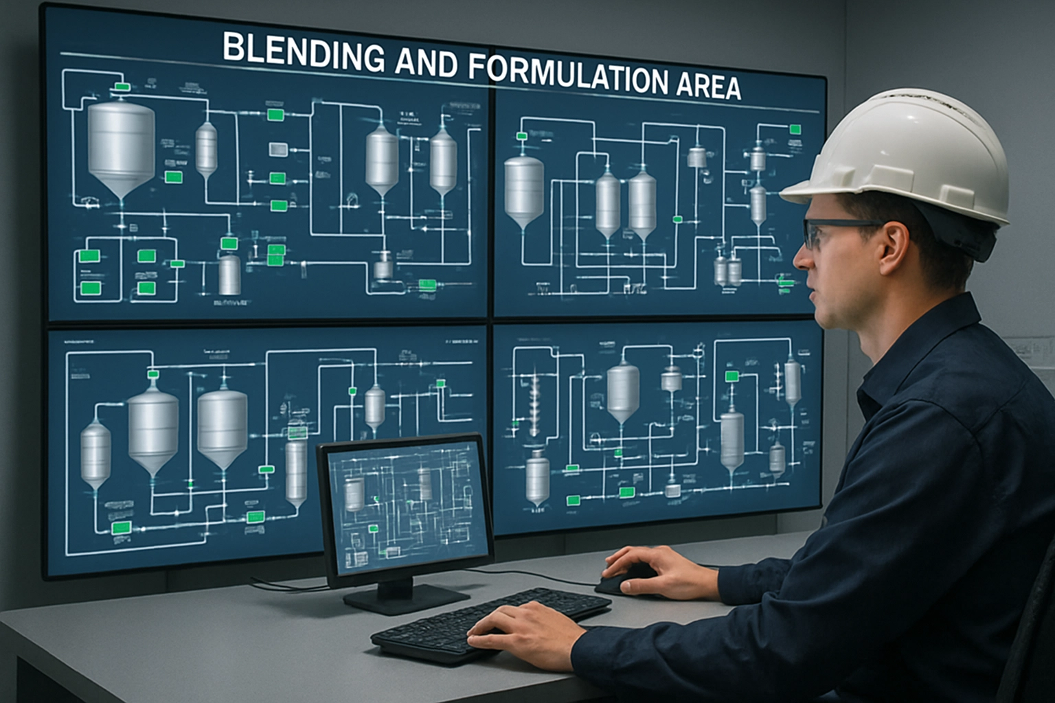 Precision blending control room
