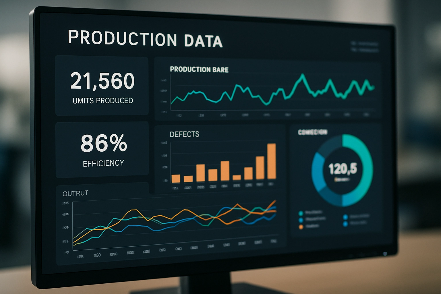 Production dashboard for co-packing runs