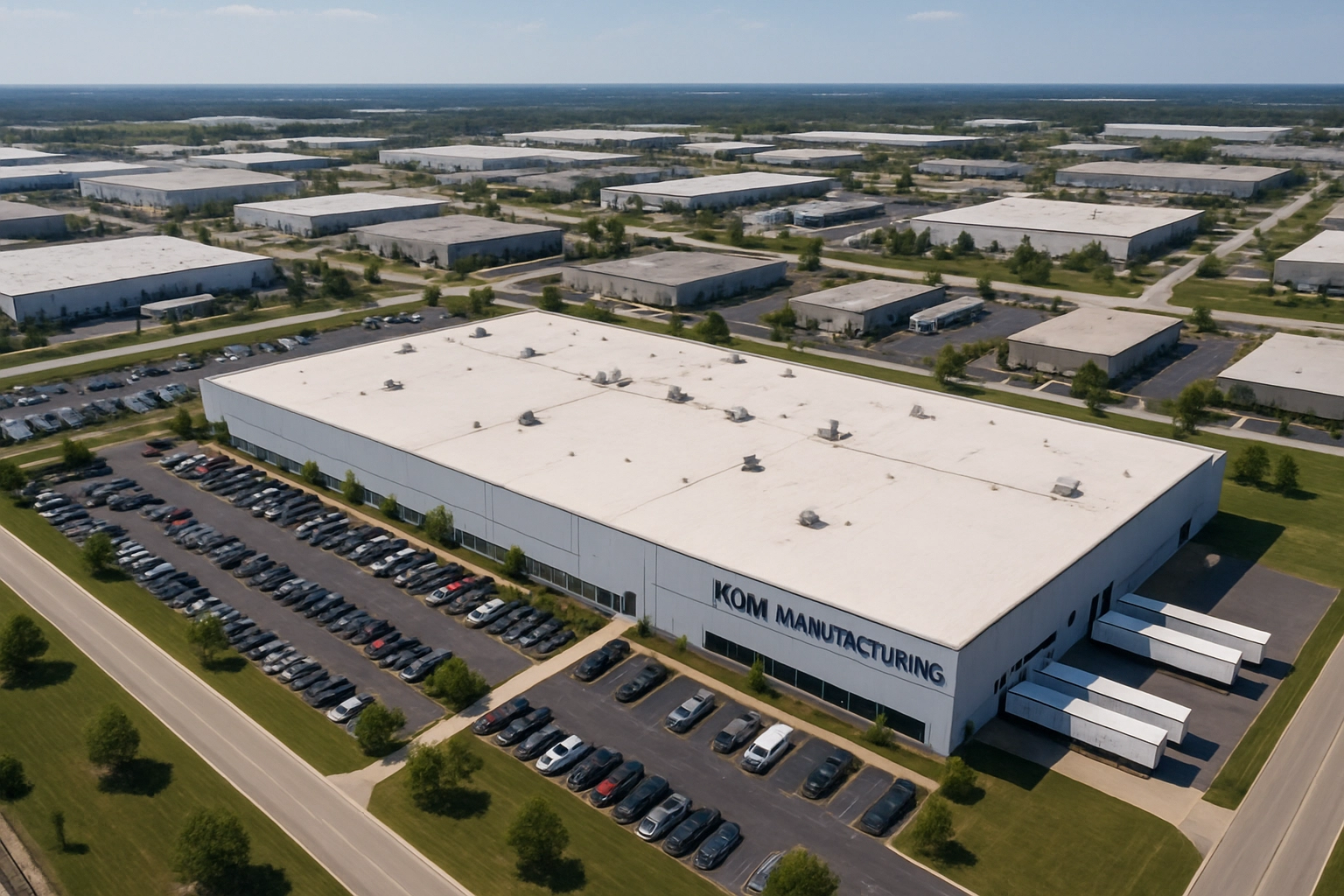 Aerial view of KGM Manufacturing facility in Texas