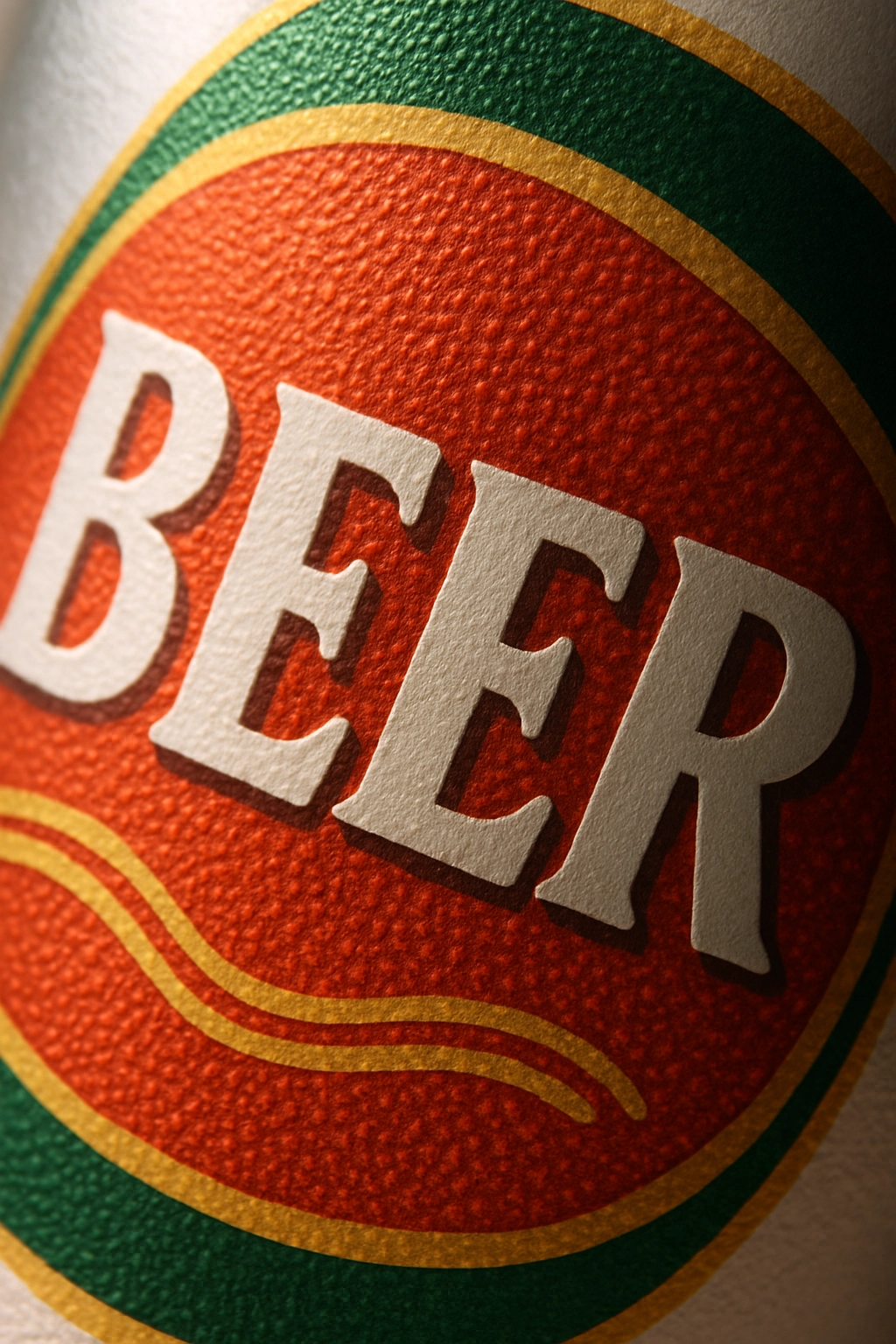 Close-up of craft beer label on can