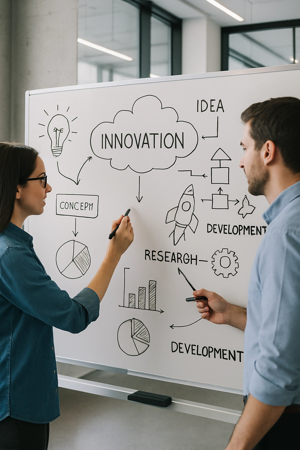 R&D team planning product roadmap