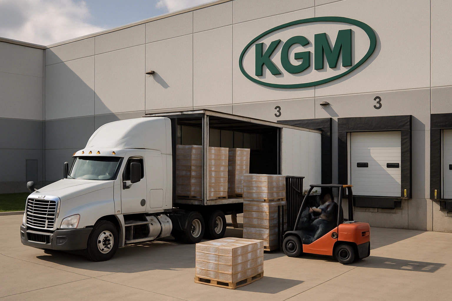 Loading dock preparing beverage shipments